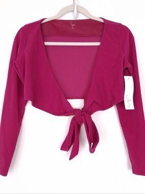 Seea Mundaka Wrap Top Fuchsia surf swim beach rash guard long sleeve balletcore